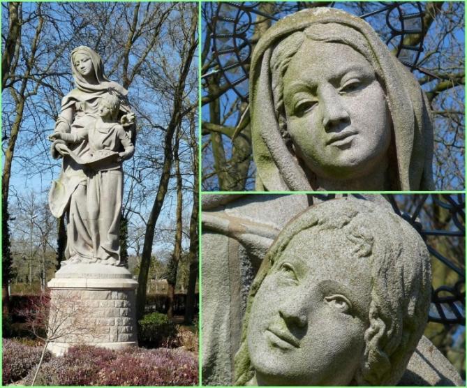 Detail des visages de ste anne patronne des bretons et de la vierge marie 1