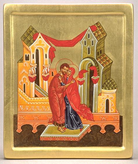 Le baiser de sainte anne et saint joachim au pont golden gate de jerusalem 1